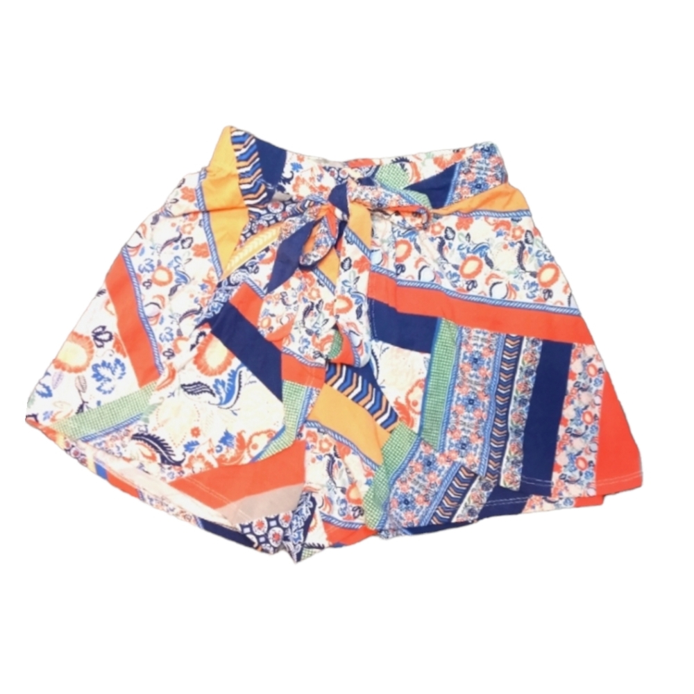 Tart Multicolored Boho Shorts With Wrap Around Si… - image 1